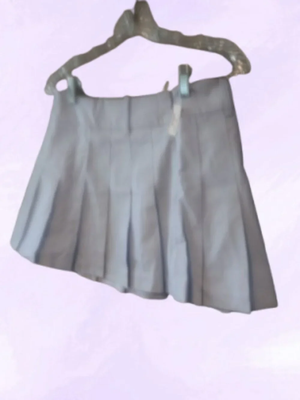 WAYF mini short summer spring tennis pleated skirt in light blue size XS extra s